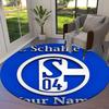 FC Schalke 04 Custom Name Round Area Rug,Carpet Rug for Living Room Bedroom Sofa Playroom Decor,Non-slip Floor Mat