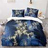 Snowflake Duvet Cover Winter Theme Geometric Pattern Microfiber Blue Floral Quilt Cover for Girl Children Christmas Decorations