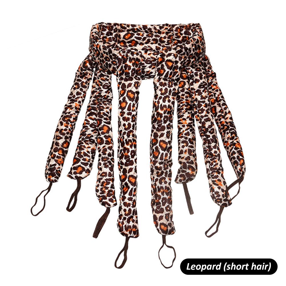 

Съемный щипцы для завивки Octopus с креплением на голове, губка, безнагревный спальный щипец, удобный регулируемый инструмент для укладки волос Leopard (short hair)