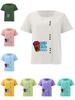 Women's Fashion Coffee Alphabet Print Casual Cotton Linen Short Sleeve Round Neck T-shirt Shirt Leisure Loose Summer Blouse Tops