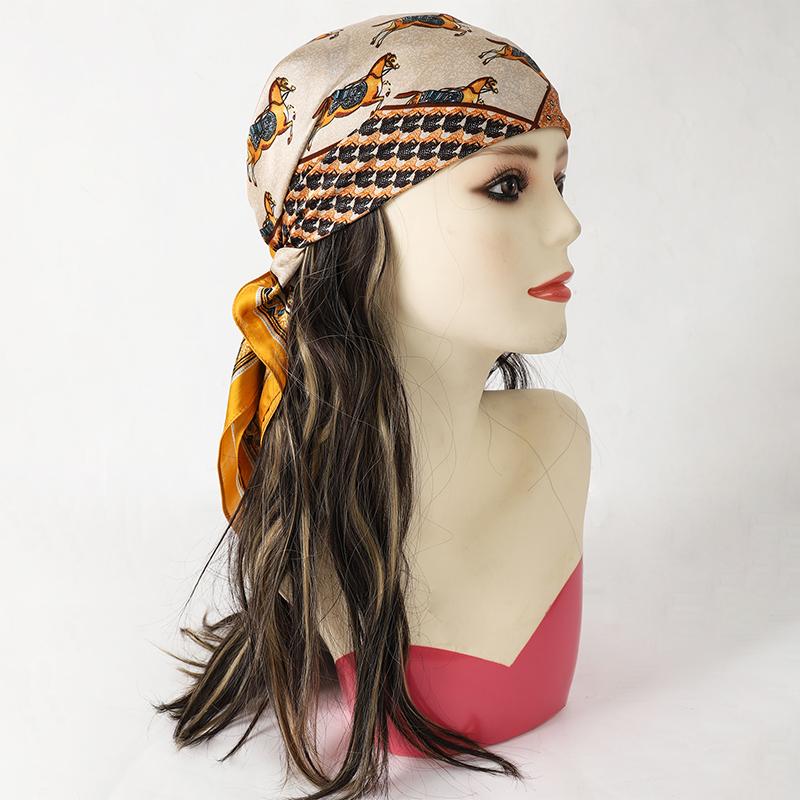 Square silk Scarf for Women, 70x70cm Bandana, Printed, For The Neck, Office,Hair, Hand, BandanaHead Covering