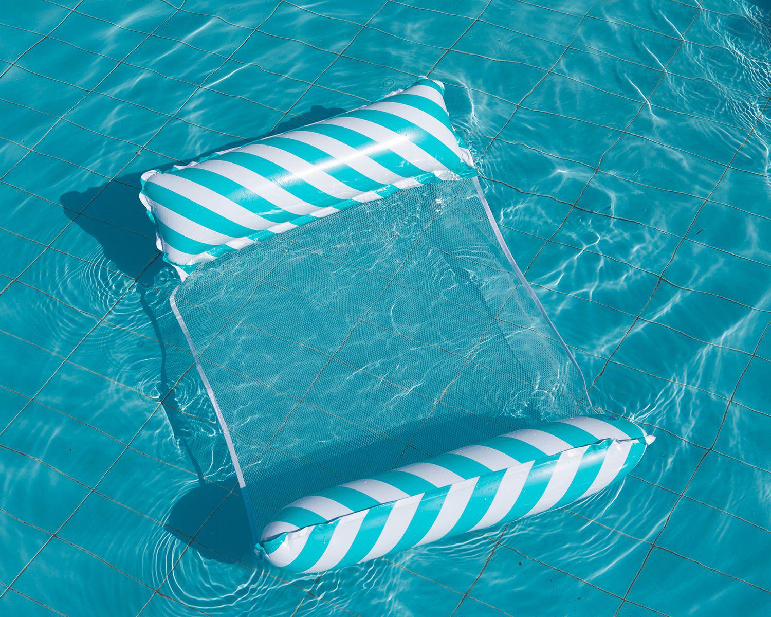 Striped Single-Person Inflatable PVC Hammock Float 122*70CM
