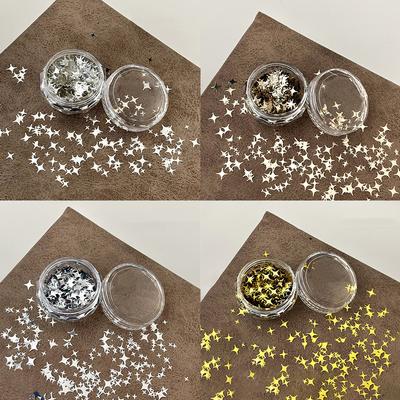 1 Schachtel Nagelglitzer Sternform Pailletten Funkelnde Flocken Paillette Nagelkunst Charms Dekorationen DIY Scheiben Zubehör