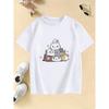 Kawaii Meme Cat Funny T Shirts Manga Kids Children's T-shirt Boys Girls Summer Spring Casual Top Tee Shirt