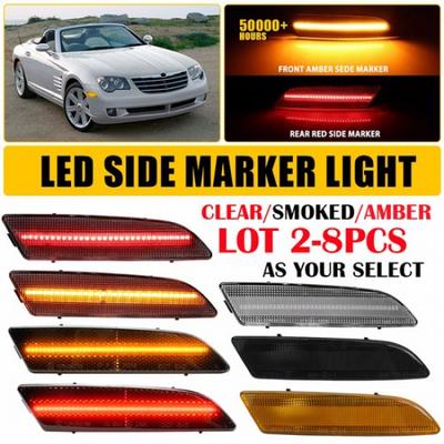 2-8PC Front Rear Bumper Signal Side Marker Light For 04-08 Chrysler Crossfire EA