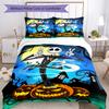 3dílná sada povlečení The Nightmare Before Christmas Uzavírání na zip Obsahuje 1 povlak na přikrývku & 2 povlaky na polštář, Měkká a pohodlná pro všechna roční období.