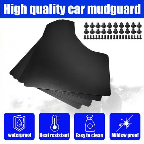 Universal Flexible Car Mud Flaps Splash for Guards Front or Rear (Hardware)