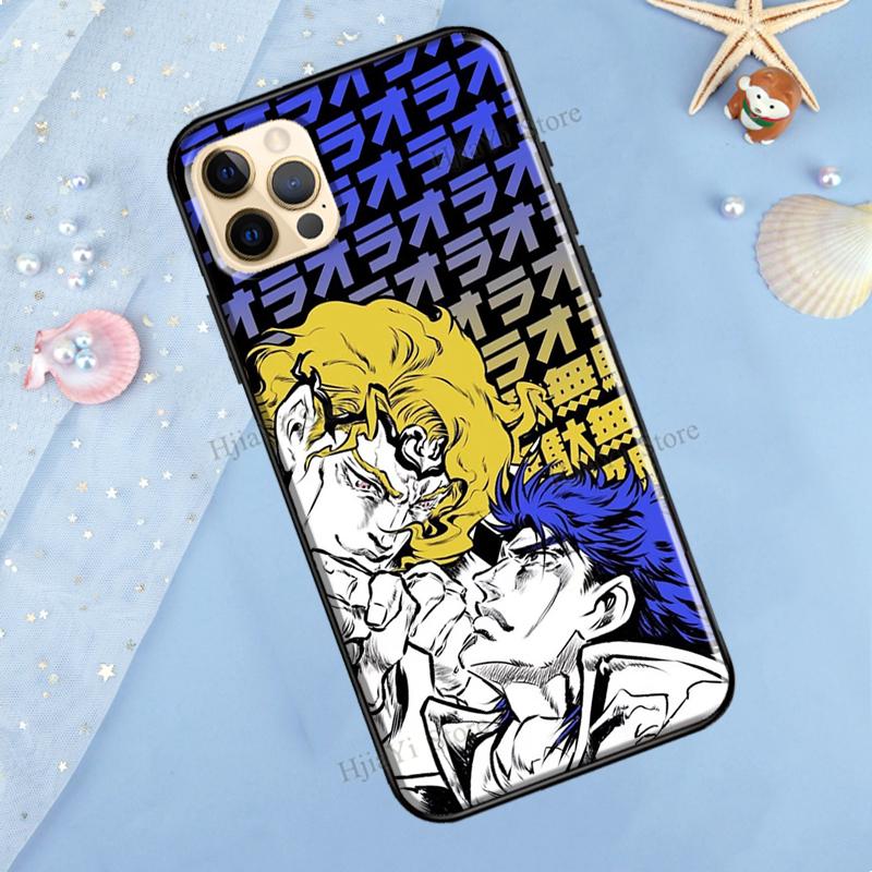 Jotaro Kujo And Dio Jojo Anime Phone Case For iPhone XR X XS MAX SE 2020 6S 7 8 Plus 12 Mini 11 13 Pro Max Shell Cover