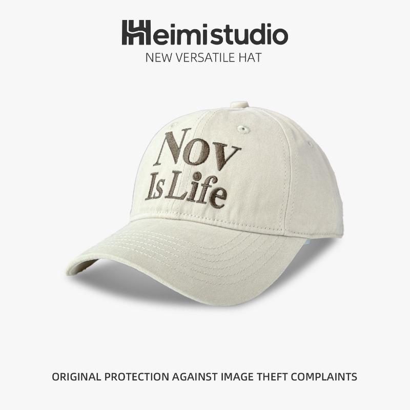 

25 early autumn new soft top letter embroidered baseball cap men and women peaked cap widened hat tide слоновая кость