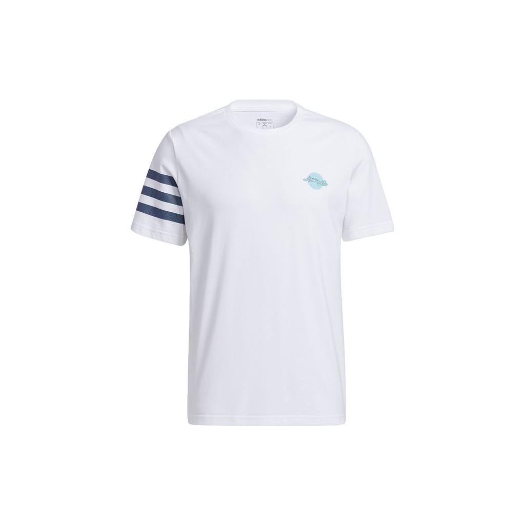 Adidas Neo Casual Sports Round Neck T-Shirt Men Tops White GP5703