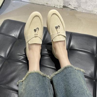 Soft-soled Women's Lazy Shoes British Style Retro Small Leather Shoes Comfortable Flat-soled Single Shoes Doudou Shoes Women