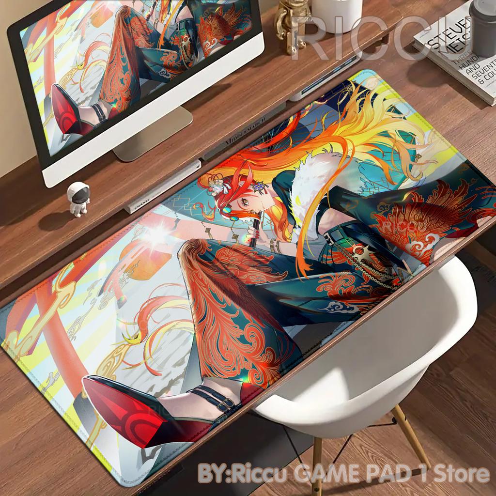 HD PC Genshin Impact Mavuika Hentai High definition printing Mechanical Keyboard Locking Edges accessories Mouse pad ESports
