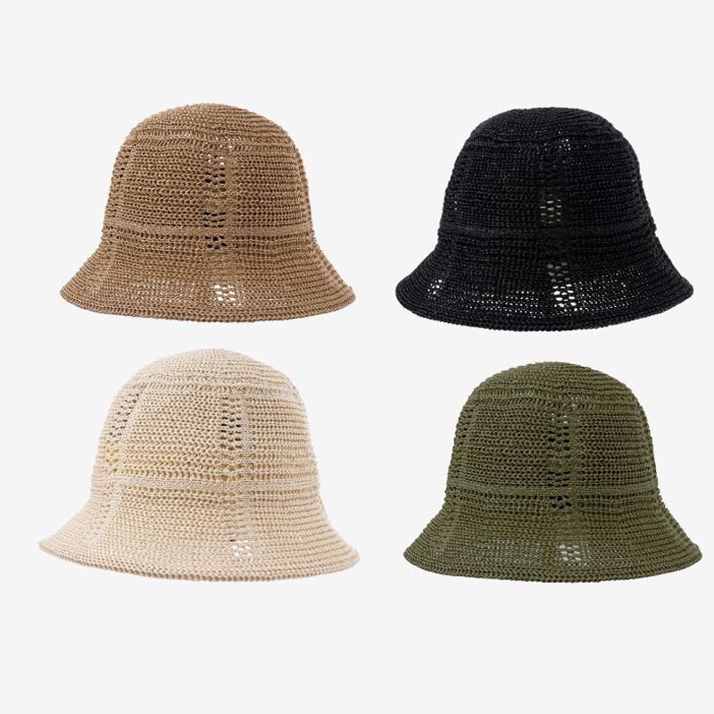 Fisherman Hat Women's Spring Summer Sunshade Hat Cross-Grain Hollow Breathable Sunscreen Hat
