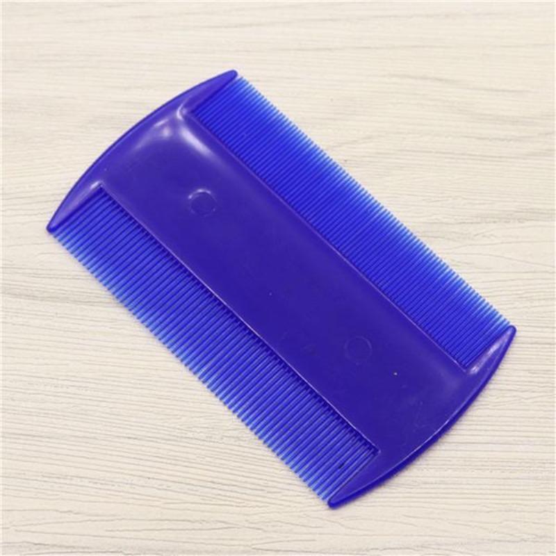 Grzebień dla zwierząt Plastikowy ruszt Dwustronny, gęsty, ząbkowany, dwurzędowy grzebień na pchły grzebień do czyszczenia i pielęgnacji wszy Grzebień na pchły grzebień