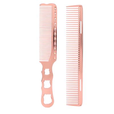 2 Pcs Aluminum Hair Comb Fine Tooth High Temperature Proof Hair Styling Metal Comb for Salon