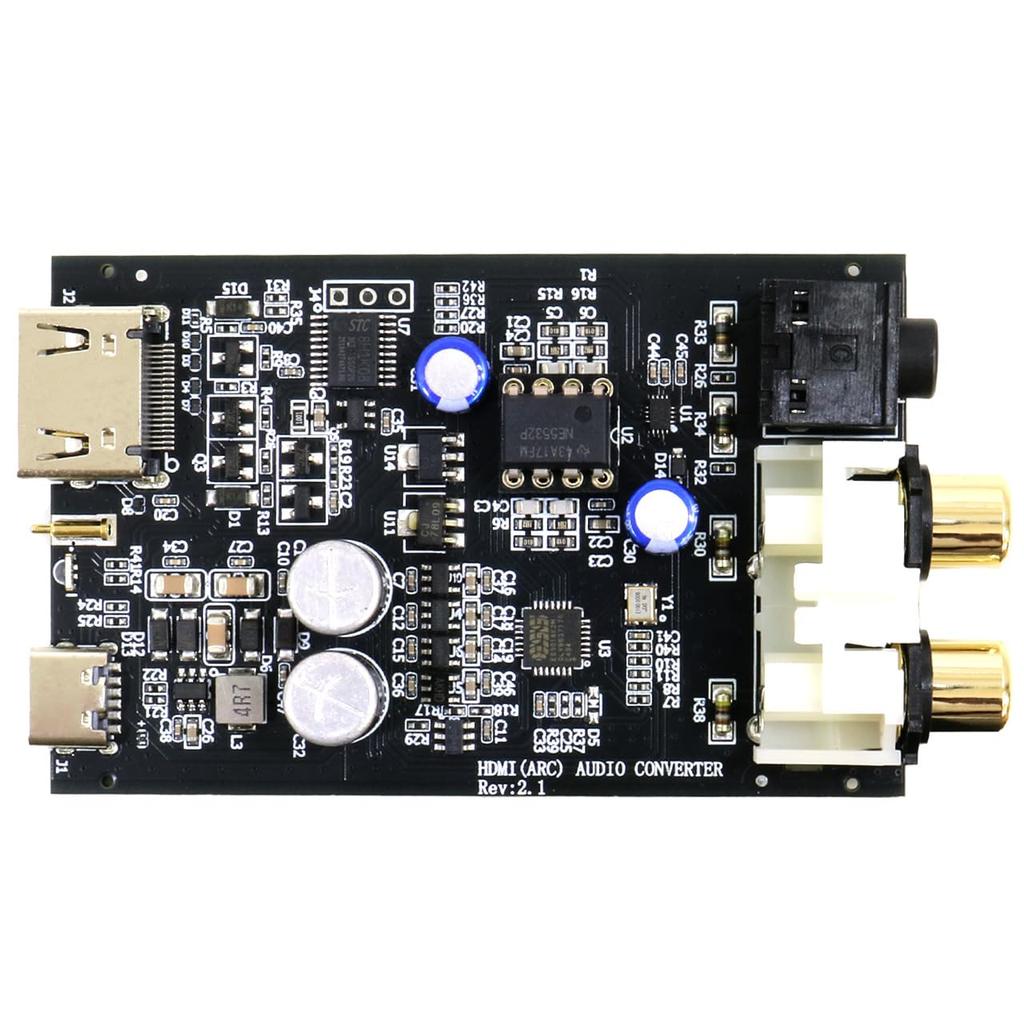FX-AUDIO- HAC-03J HDMI (ARC) Input Compatible DAC, 32-bit High-End Mobile Audio DAC with ES9018K2M chip, USB Powered, High-Resolution Audio