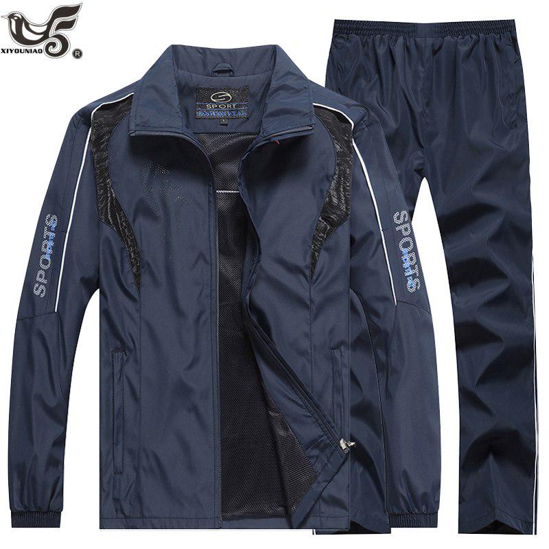 Markowy dres męski odzież sportowa Bluza + spodnie 2 szt. Zestaw odzież wierzchnia Spodnie dresowe dres sportowy męski