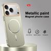 Matte Metallic Paint Wireless Charging Magnetic For Magsafe Case For iPhone 17 16 15 14 13 12 Pro Max Air Shockproof Hard Cover