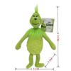 Grinch Stuffed Toy Green Furry Grinch Cartoon Doll