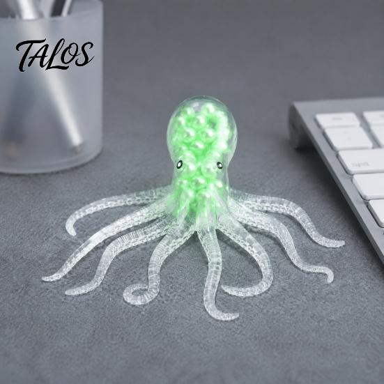 Hand Exercise Ball Bead Filled Octopus Squeeze Toy, Stress Relief Sensory Toys Mini Fidget Toy for & Relaxation