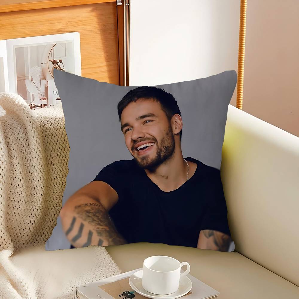 Певец Л-Лиам П-Пейн Персонализированная наволочка Детская спальня Декор для дикой вечеринки Наволочка Подарок на день рождения ребенка 12x12Inch