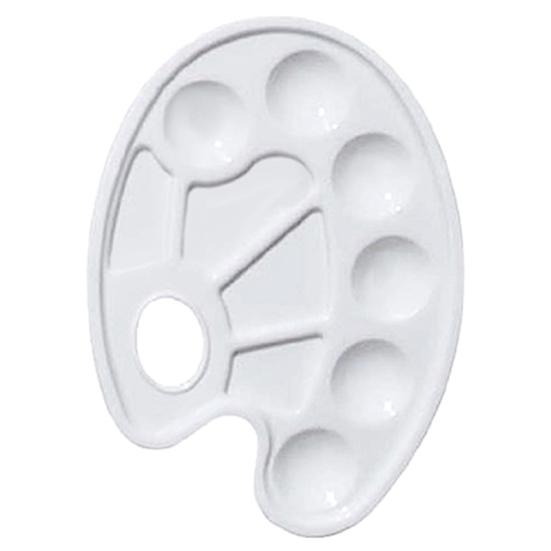 

10-луночная альтернатива искусству Отверстие для большого пальца Акварельная палитра для художника Белый поднос