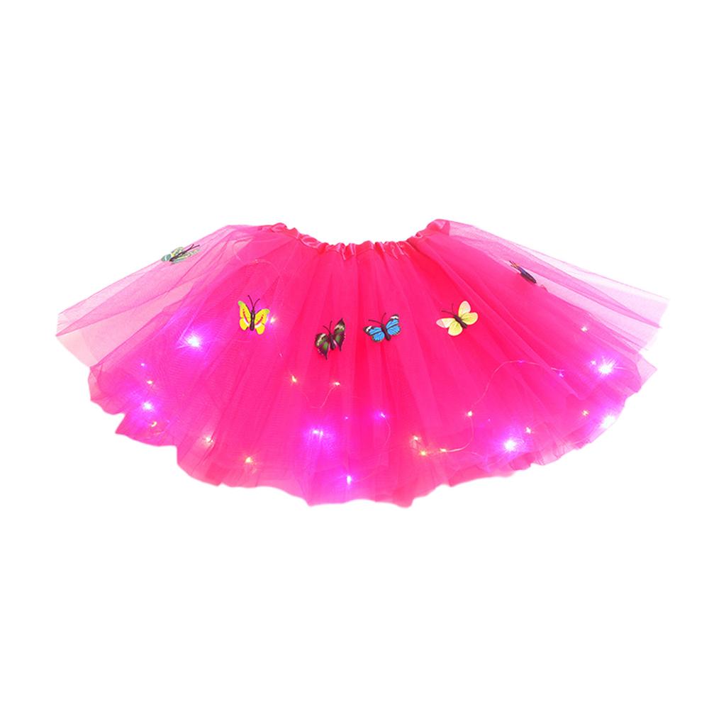 Buy Women LED Light Up Tutu Skirt with Butterfly Mesh Tulle Ballet Dance Costume at affordable