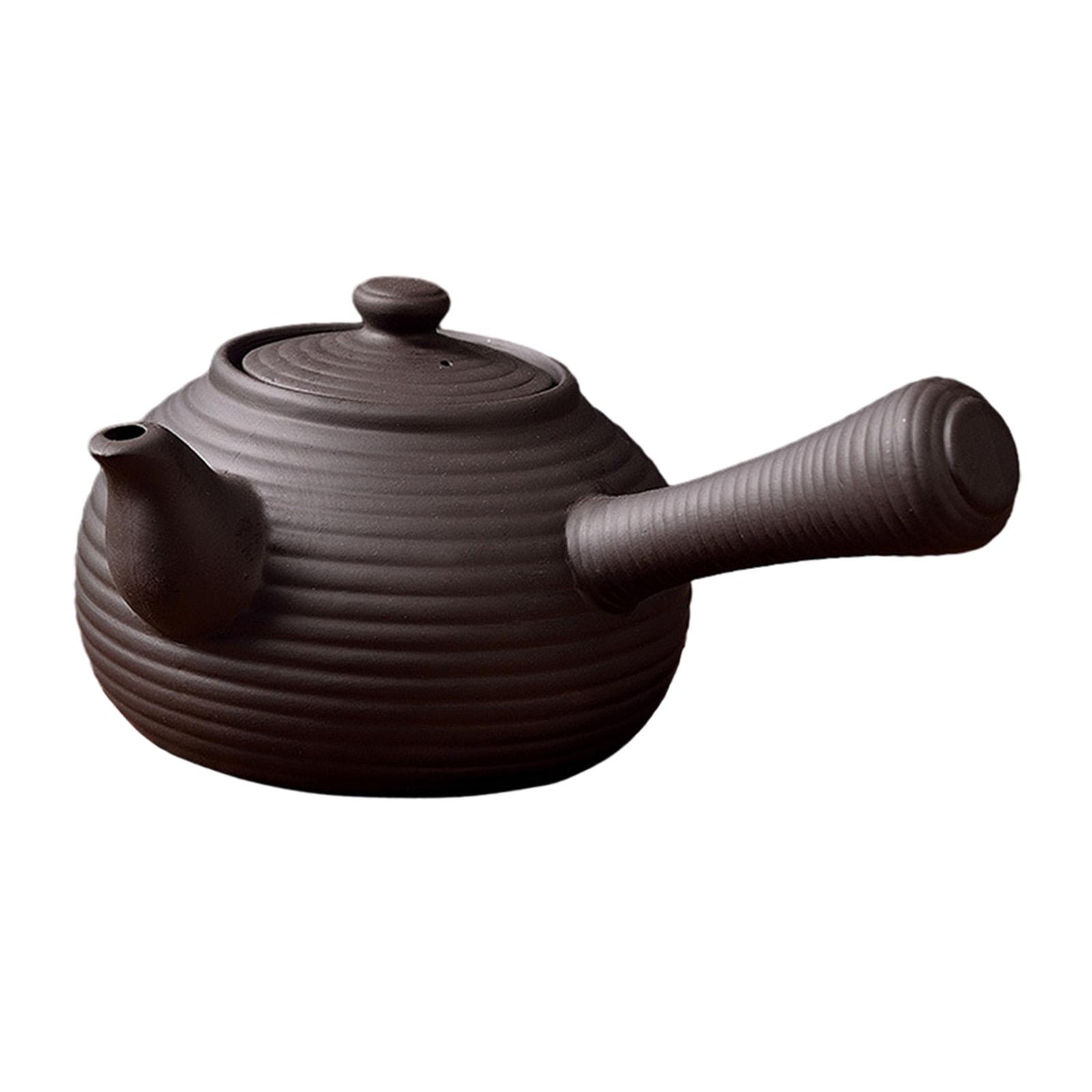 

Chinese Ceramic Teapot Durable Loose Leaf Tea Pot with Side Handle Tea Warmer for Camping Restaurant Home Hotel Tea Lovers Gift