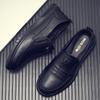 2025 Men's Spring & Autumn Genuine Leather Casual Shoes, Comfortable Non-slip Soft Sole, Black.