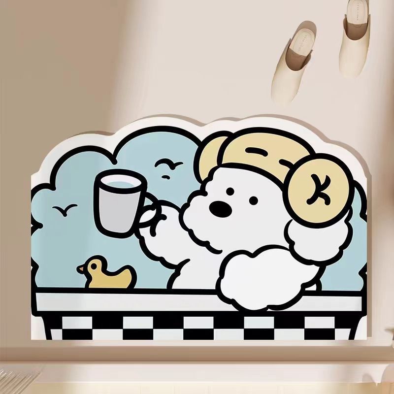 Cartoon Diatom Mud Mat Cute Absorbent Dirty Easy To Take Care of Non-slip Mat Bathroom Bathroom Quick Drying Mat
