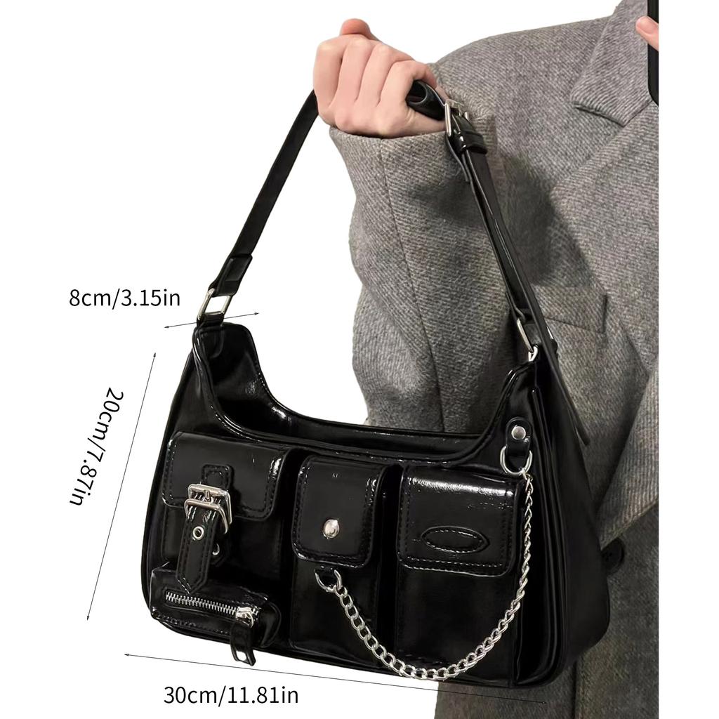 Fashionable Motorcycle Bag with Multiple Pockets Adjustable Shoulder Strap Suitable for Professionals and Traveler