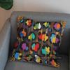 2D Colorful Abstract Leopard-Print Pillow For Home Pattern Cushion Cover Suitable For Sofa Bedroom Car Pillow Cover