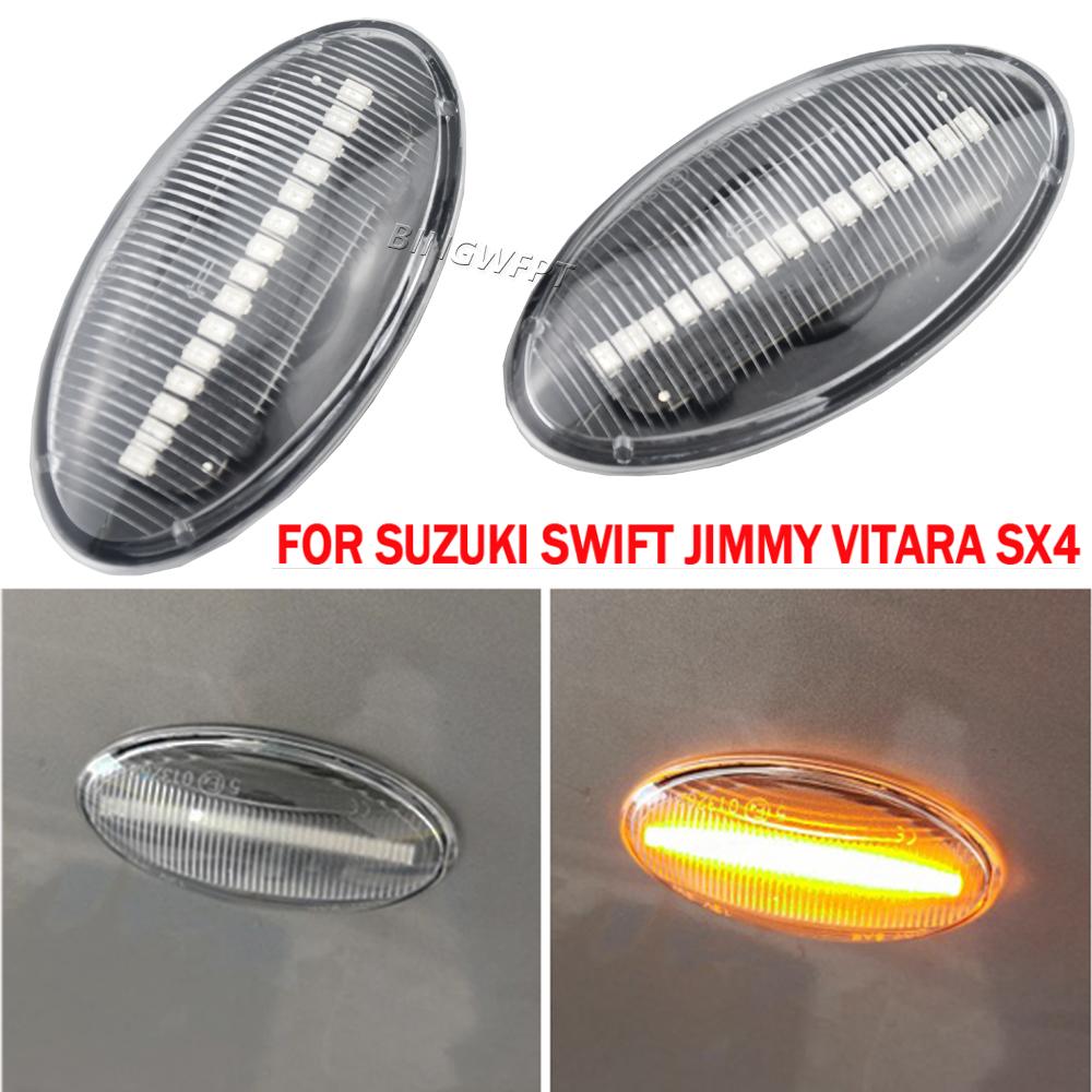 LED Dynamic Sequential Blinker Light Amber Indicator Side Marker Turn Signal Light For Suzuki Swift Jimmy Vitara SX4 Alto