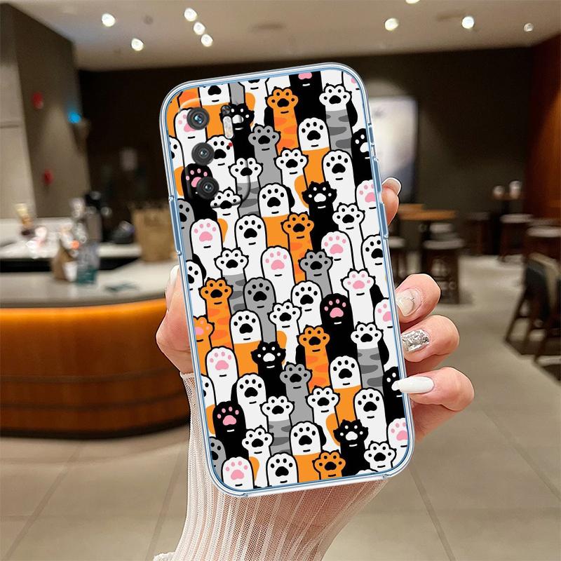 

RE18 Cat Cartoon Transparent Phone Case for Motorola Moto G40 G04 G05 One Ace Action Fusion + Plus Hyper Macro Vision Zoom Motorola One Zoom