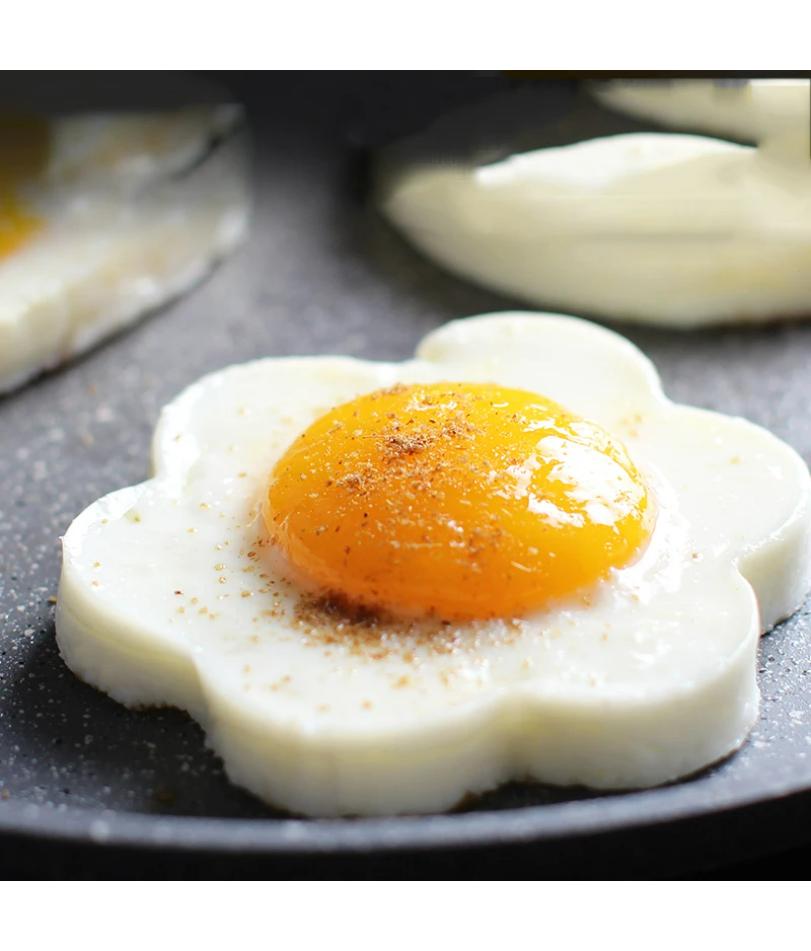 Spiegelei-Form, Edelstahl-Bratform, Pfannkuchenring, Ei-Werkzeug, Stern Liebe Blume Runde Form Ei Küchen-Kochwerkzeug