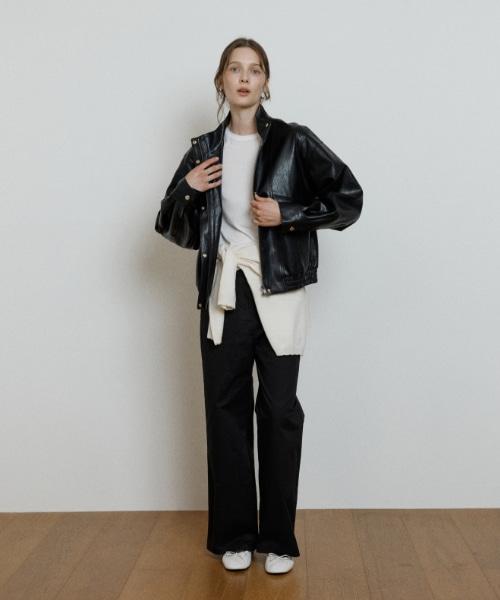 DEPOUND Back Banding Cotton Pants [Black]