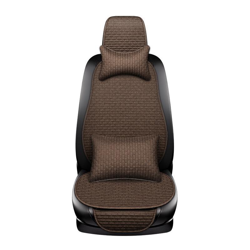 Car Flax Seat Cushion Protector Pad Car Seat Cover Front/Rear Seat Cover Automobile Cushion Pad Mat Backrest Car Accessories