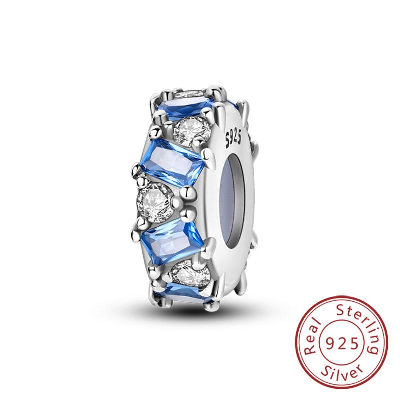 Fit Original Charms Beads Copper Clip Charms Zircon Silicone Spacer Beads For Bracelet Women Diy Gift Party