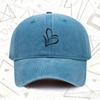 A Vintage Washed Hat Featuring a Heart Shape Suitable for Both Men And Women This Solid Baseball Cap Is Perfect for All Season