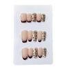 Trendy Handmade Rhinestone Leopard Print Nails - Autumn/Winter Brightening, High-End Style