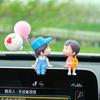 Cute Couple Car Dashboard Decor Figurines Blue and for Car Interior Home with Removable Adhesive Tape