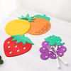 Heat Insulation Round Fruit Shape Placemat Table Cup Mat for Home
