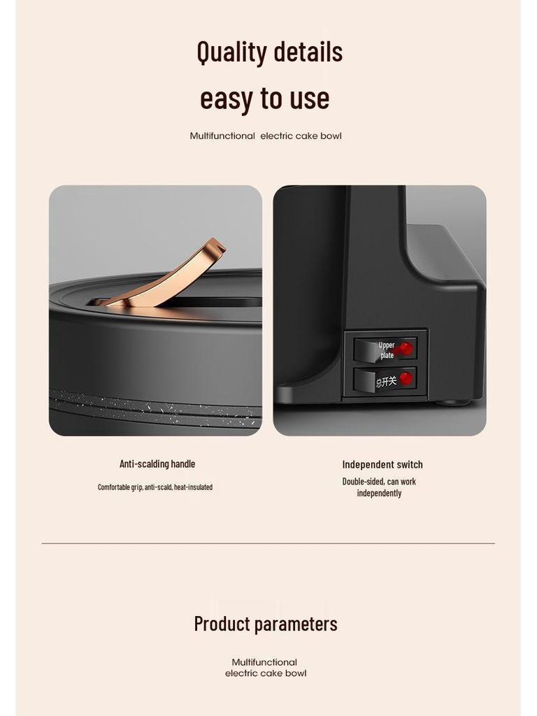 Dual-Sided Electric Griddle and Hot Pot: Multi-functional Pancake Maker, Baking Pan, and Grill