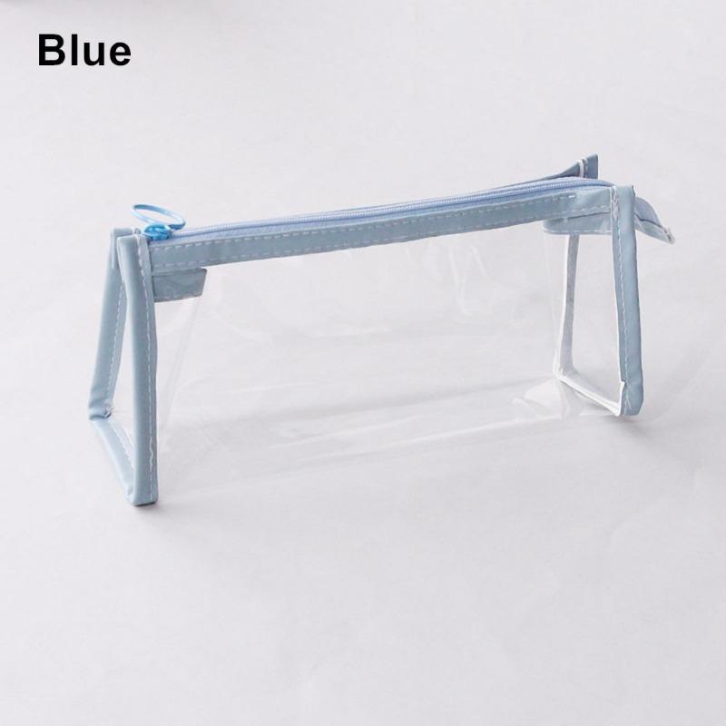 1 Stück Transparenter großer Bleistiftetui Koreanisches tragbares Schüler-Bleistiftetui Kosmetik-Aufbewahrungstasche Büro Schulsachen