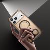 For iPhone 17 Pro Magnetic Case TPU+PC Shockproof Phone Cover with Dual Hole Kickstand