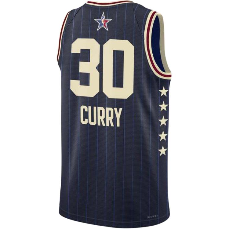 Jordan NBA Dri-Fit All-Star Curry Jersey Blue Men Streetwear FQ7739-420