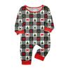 Family Matching Christmas Pajama Set, Neck Long Sleeve and Pants Loungewear Set for Holiday