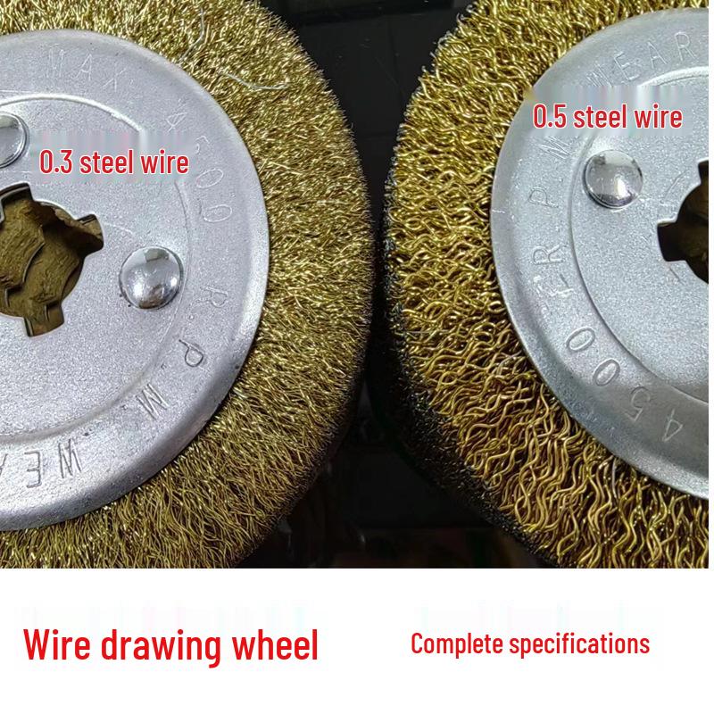 Steel Wire Wheel for Metal Polishing, Rust Removal, and Wood Grain Restoration