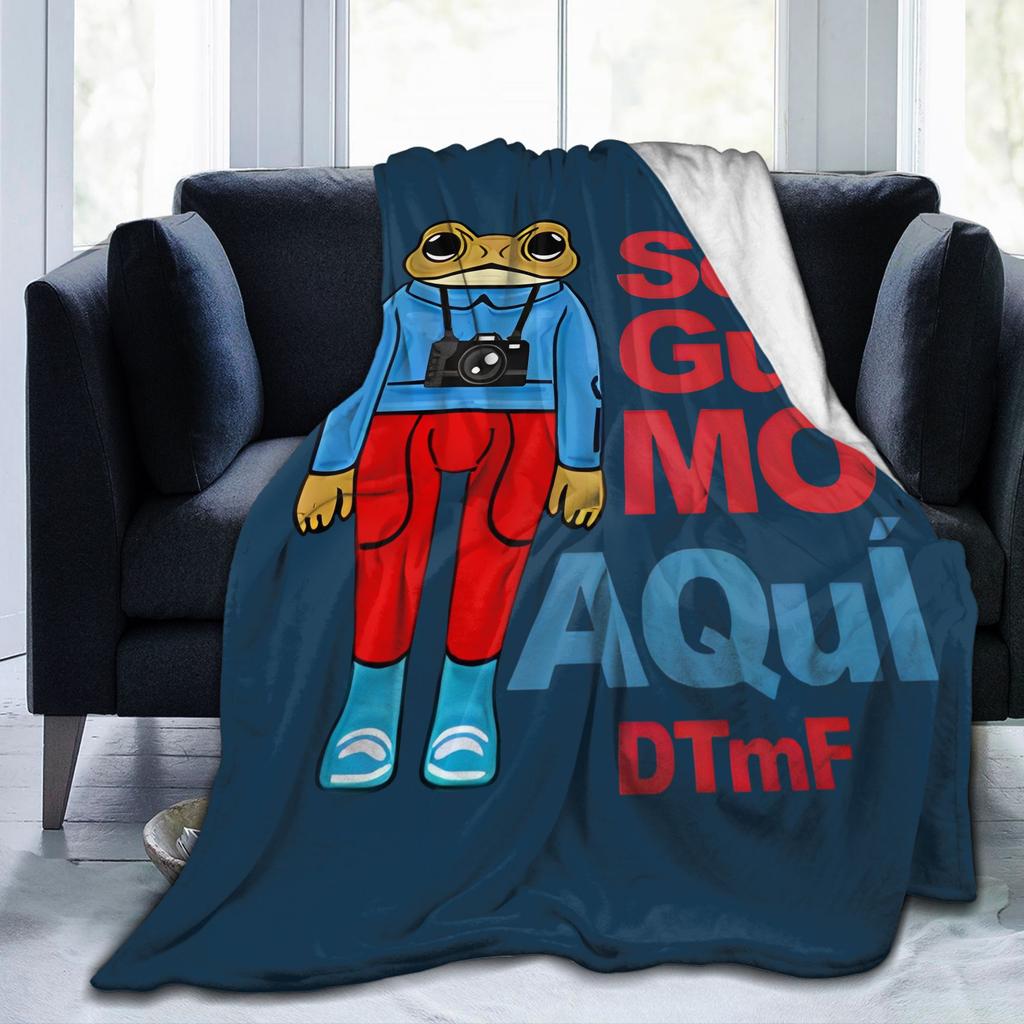 BAD BUNNY Music Blanket Cover Fleece DTMF Debi Tirar Mas Fotos Ultra Soft Throw Blanket for Bedding Couch Bedroom Quilt