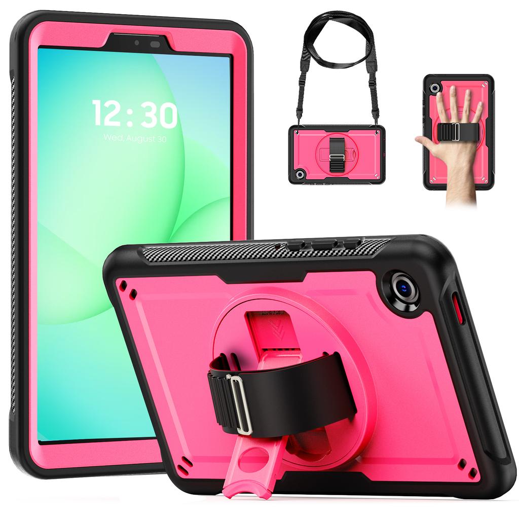 Hybrid Stand Case Universal for Samsung Tab A11 A9 2025 2023 8.7 Inch SM-X133 X135 X110 X115 X117 Rotating Cover Shoulder Strap